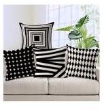 print linen cushion cover