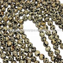 Dalmatian Jasper Gemstone Round Loose Beads Strands