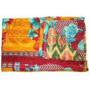 Kantha Quilt Bed Sheet