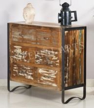 IRON WOOD DRAWER CHEST