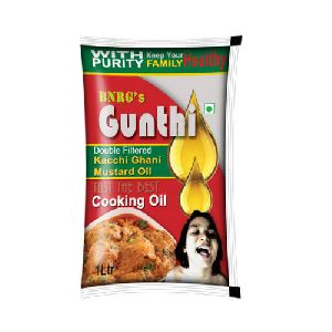 1 Litre Pouch Gunthi Kachi Ghani Mustard Oil