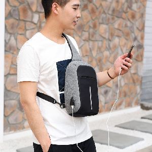 Anti-Theft Water Proof And Charging Shoulder Bag