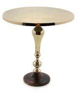 Aluminium Wooden Small Round Table