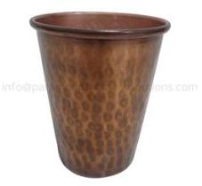 Copper Plated Antique Hammered Iron Tumbler