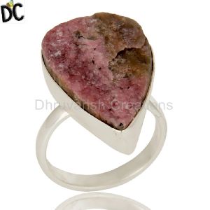 Cobalto Druzy Natural Gemstone Rings