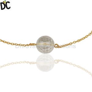 Crystal Quartz Gemstone Ball Bracelets