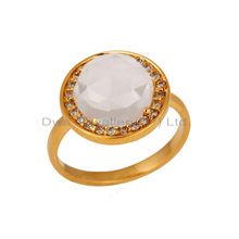 Crystal Quartz olid Gold Ring