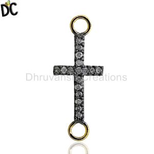 Diamond Cross Charm Connector