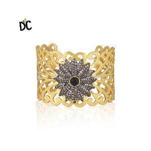 Filigree Design Brass Wedding Cuff Bangle