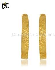 Gold Plated Brass Hoop Earring