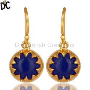 Gold Plated Sterling Silver Drop Earrings