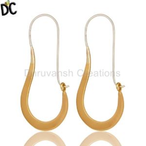 Gold Sterling Plain Earring