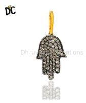 Hamsa Hand Diamond Pendant