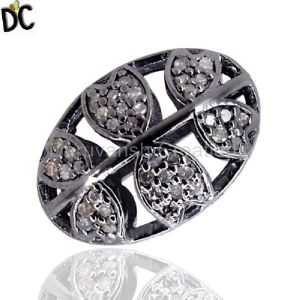 Pave Diamond Beads Finding Spacer