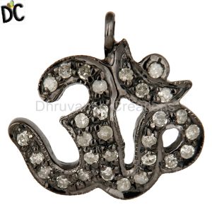 Pave Diamond Womens Charm Pendant