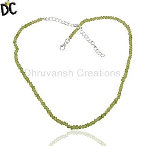 Peridot Beads Gemstone Necklace