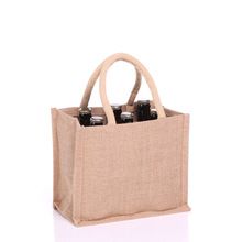 Jute wine bottle bag