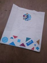 Logo Printed Cotton Canvas Tote Bag