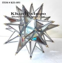 Beautiful Steel Mirror Glass Decorative Star