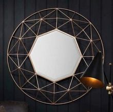 Geometric Style Wall Hanging Iron Make Mirror