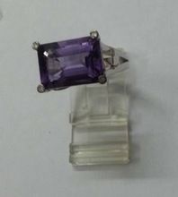 African Amethyst Silver Ring