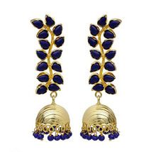 Gold Plated Lapis Lazuli Earring