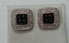 Sterling Silver Black Diamond Earrings