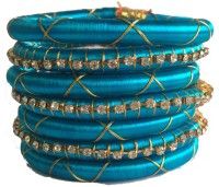 Turquoise Silk Thread Bangle