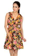 Printed Art Silk Beach Dress