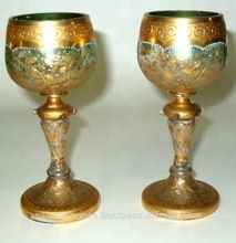 Gold Colour Coated Wine Glass