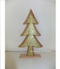 Christmas Wooden Gold Tree