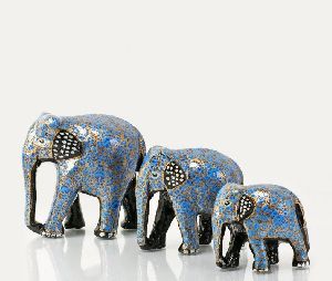 Paper Mache Elephants (Set of 3)