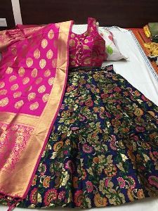 banarasi silk lehenga with banarasi dupatta