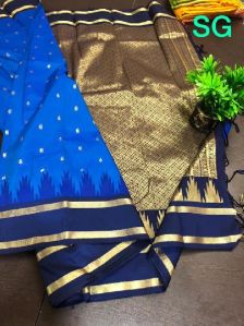 EXCLUSIVE SEMI GADWAL SOFT SILK SAREES WITH TRADITIONAL KADIYAL BORDER