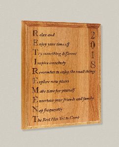 engraved wooden photo plaque