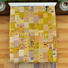 cotton silk kantha quilts