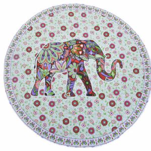 Elephant Mandala Roundie Yoga Mat