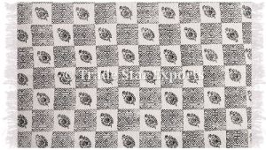 ethnic hand block print art floor yoga mat