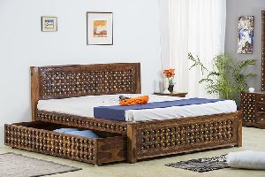 Wooden Bed With Diwan