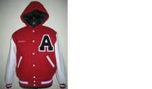 wool leather hoodie varsity jacket