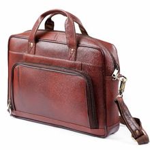 Genuine Men Leather Messenger Briefcase