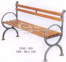 Grid Design Wooden Garden Bench