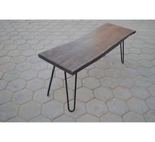wood iron composite garden park bench