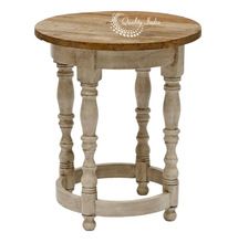 Wooden Coastal Side And Accent Table
