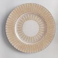 gold glass beaded wedding charger plate