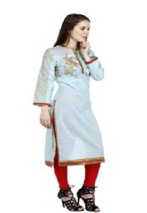 Cotton Emboss Print Kurtis