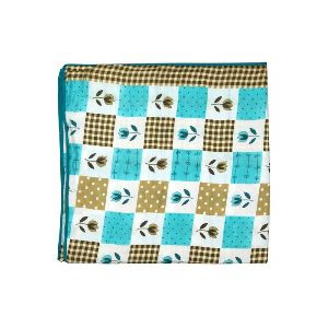 Chess Flower Print Design Ac Quilt Blanket