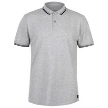 Cotton Grey Melange Polo T-Shirt