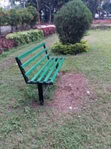 designer garden bench