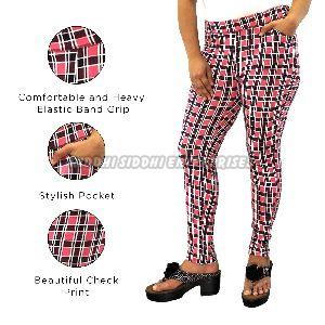 Ladies Cotton Printed Lycra Jeggings